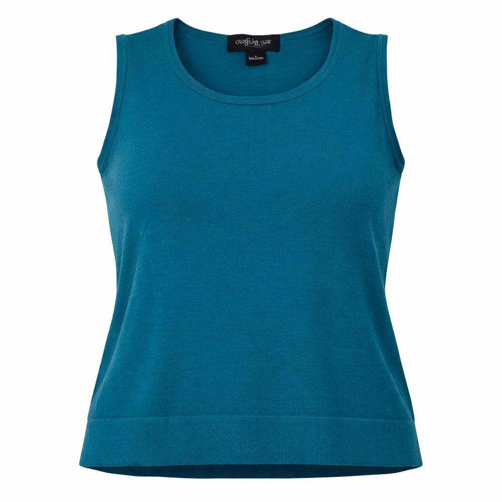 August Silk Green Sleeveless Boxy Tank Top - Picture 2 of 6